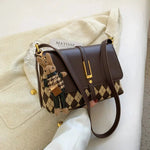 Argyle Pattern Shoulder Bag