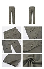 Army Green Straight-leg Cargo Pants
