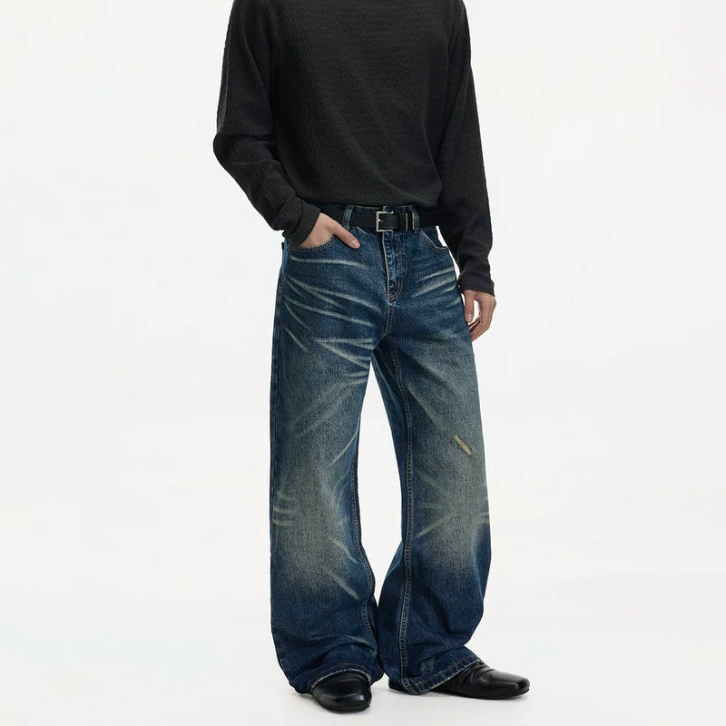 Wide Leg Loose Fit Denim Pants 2