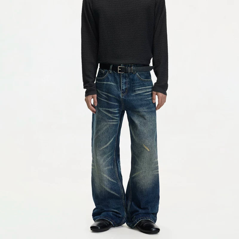 Wide Leg Loose Fit Denim Pants 3