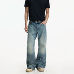 Retro Washed Wide Leg Flare Jeans Pants 3