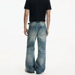 Retro Washed Wide Leg Flare Jeans Pants 5