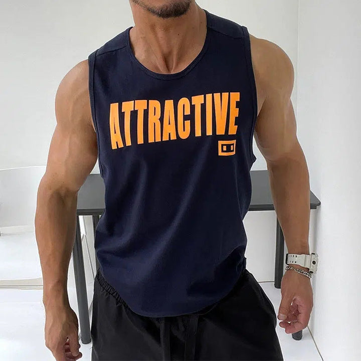 "Attractive" Bold Print Sleeveless Vest