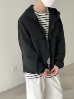 Autumn Winter Nylon Hooded Jacket