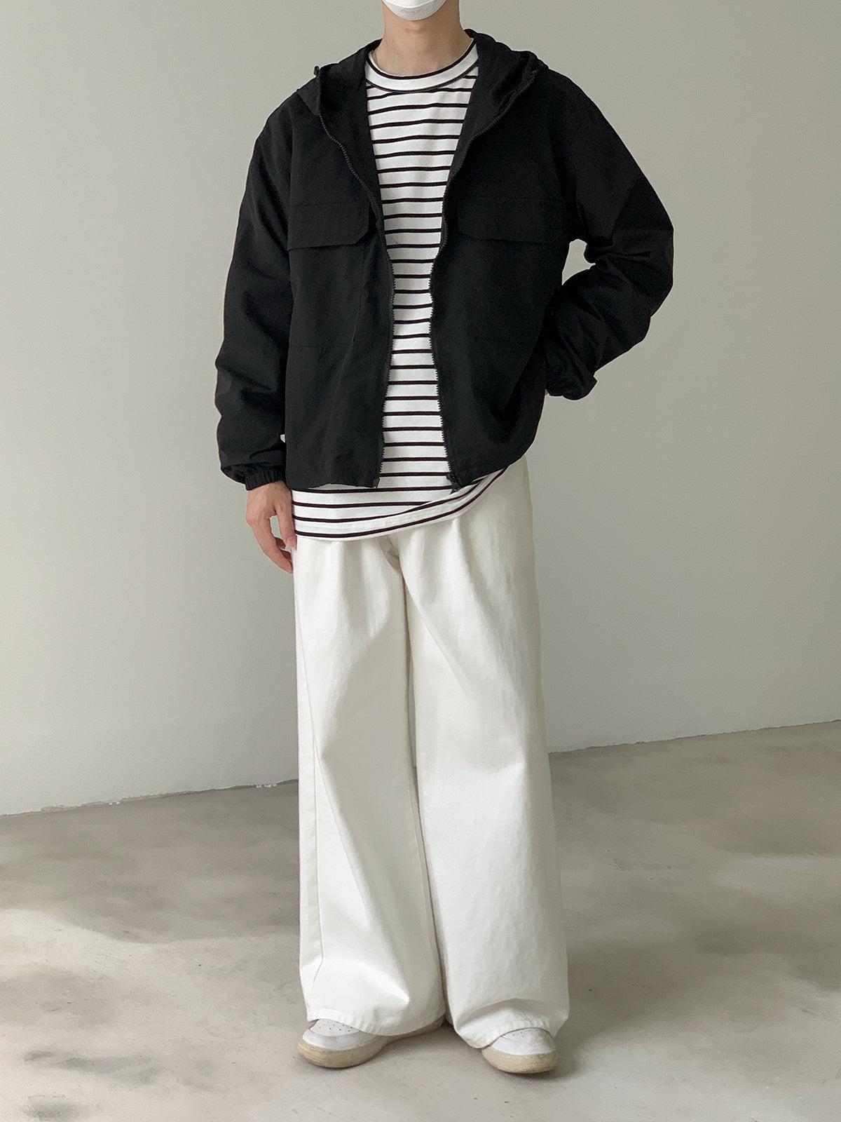 Autumn Winter Nylon Hooded Jacket