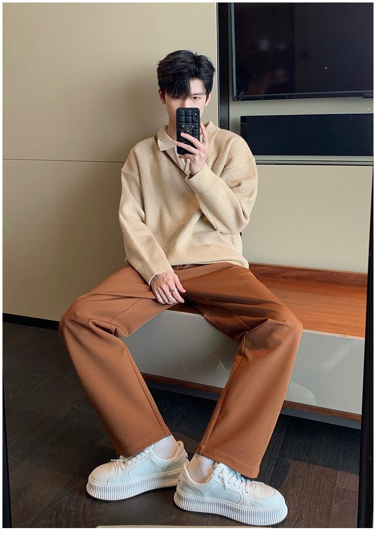 Autumn and Winter Straight Leg Suit Pants