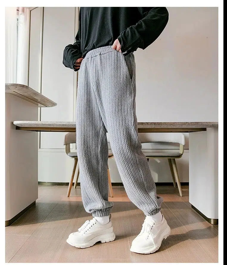 Autumn and Winter Thick Jogger Pants