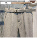 Autumn and Winter Woolen Slim Fit Pants