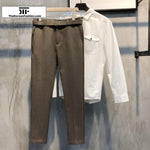 Autumn and Winter Woolen Slim Fit Pants