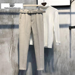 Autumn and Winter Woolen Slim Fit Pants