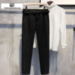 Autumn and Winter Woolen Slim Fit Pants