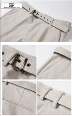 Autumn and Winter Woolen Slim Fit Pants