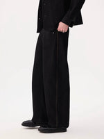 Raw Denim Wide-Leg Jeans Pants 4