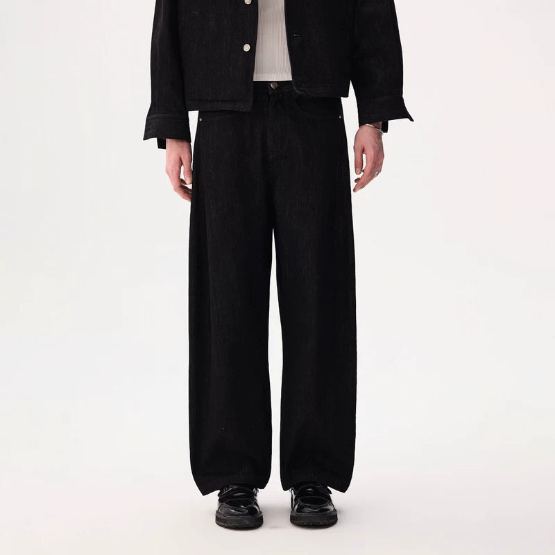 6195137890409,6195137890410,6195137890411,6195137890412, Raw Denim Wide-Leg Jeans Pants