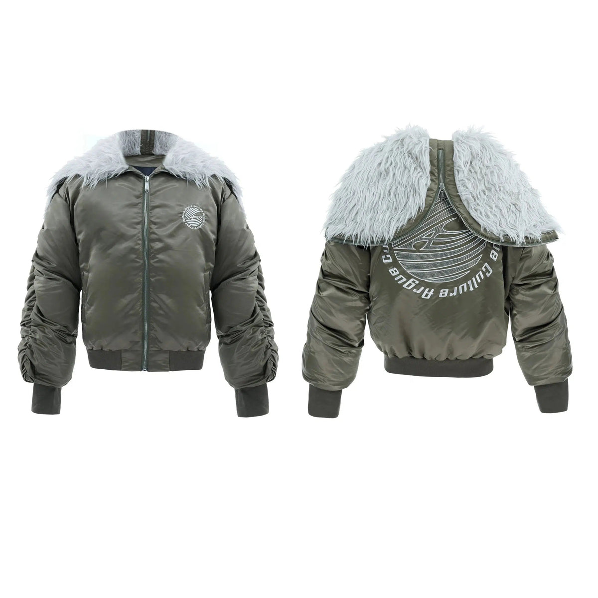 Insulated Jacket with Faux Fur Collar