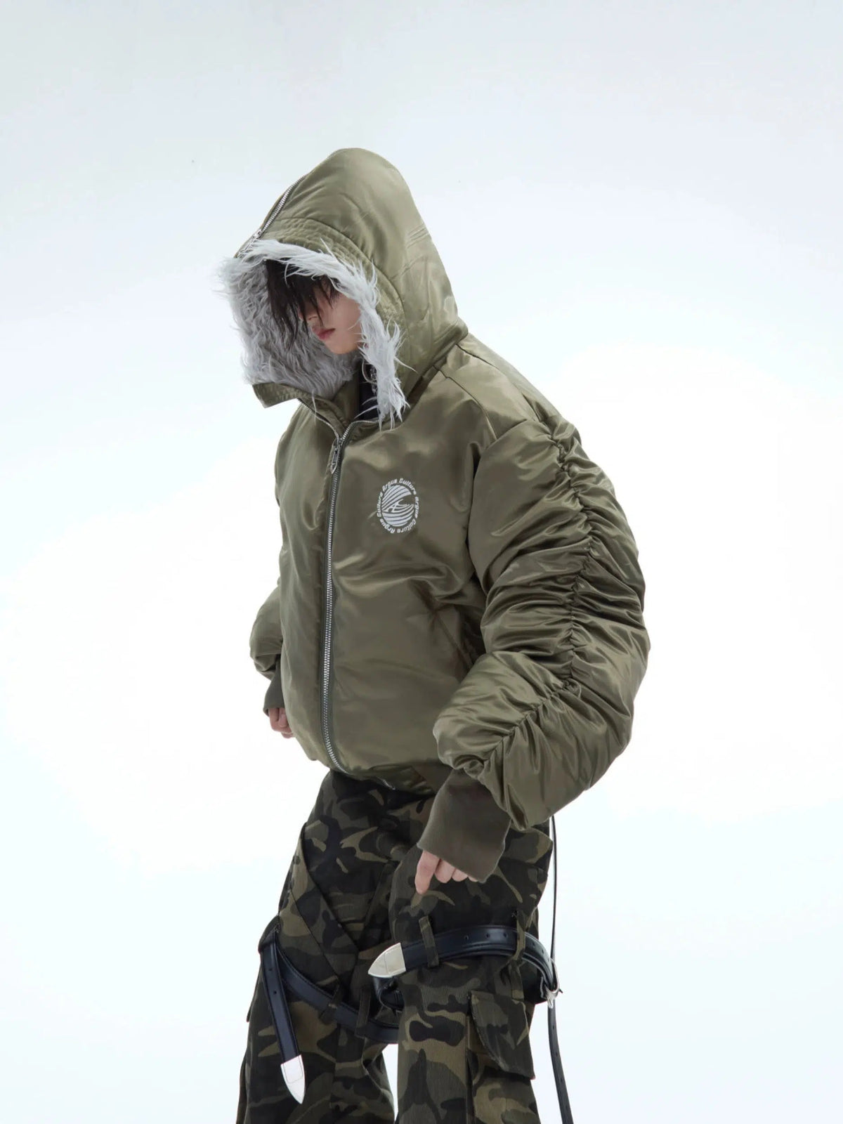 Insulated Jacket with Faux Fur Collar