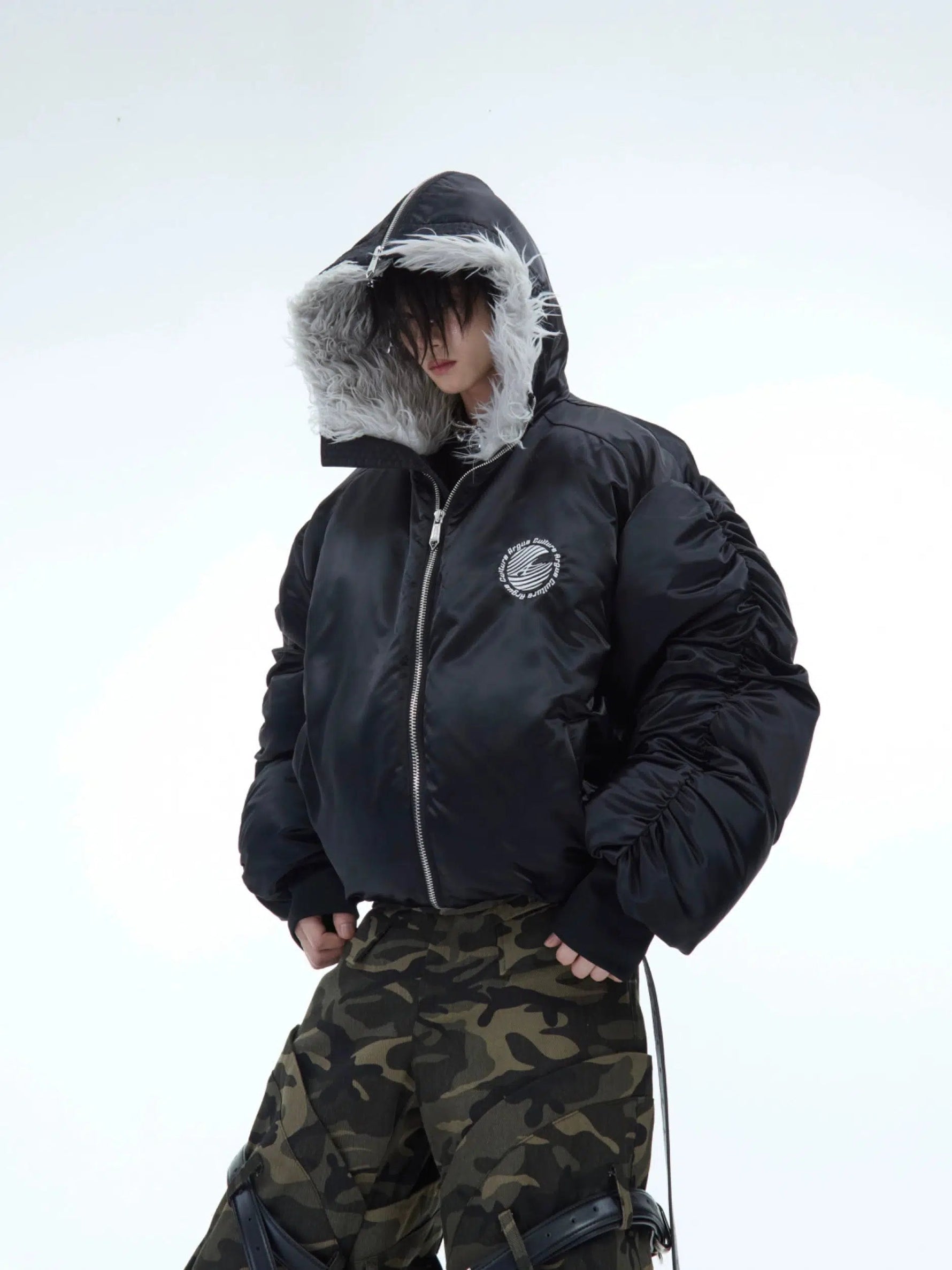 Insulated Jacket with Faux Fur Collar