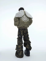 Insulated Jacket with Faux Fur Collar