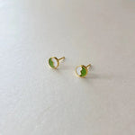 Avocado Green Stud Earrings