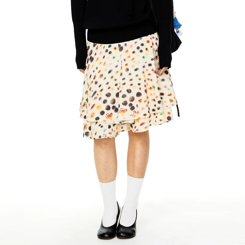 6189403646771,6189403646772,6189403646773, Resort Style Floral Polka Dot Midi Skirt