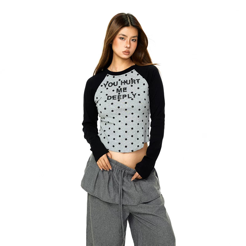 6189994347247,6189994347248,6189994347249, Polka Dot Raglan Long-Sleeve Turtleneck Top