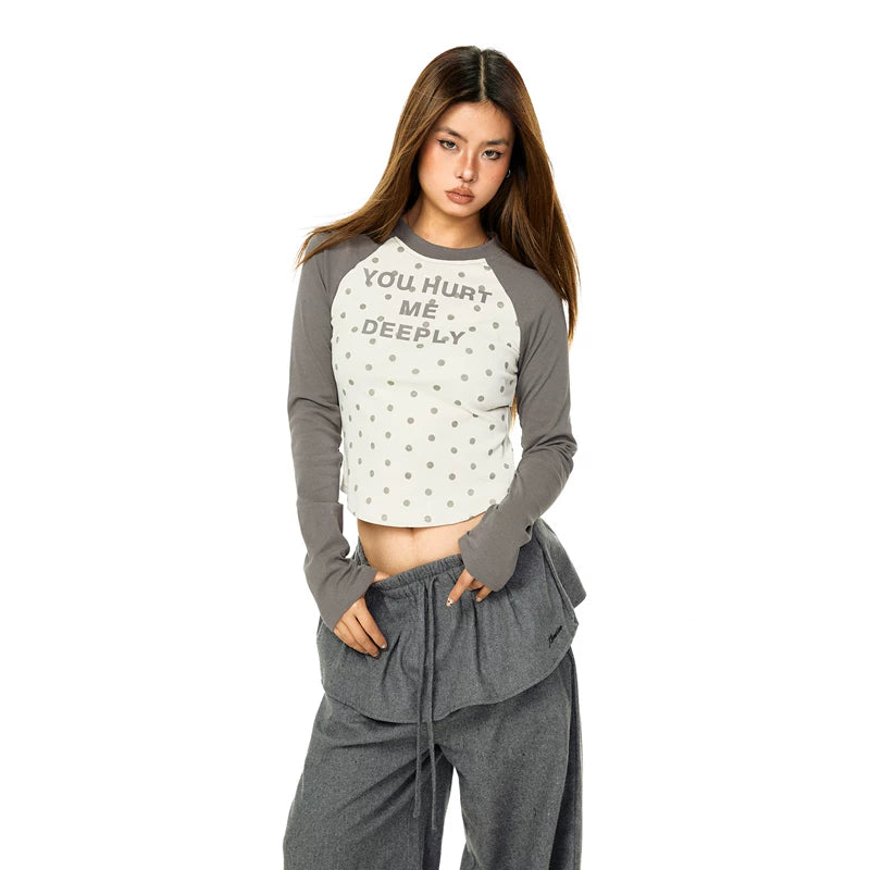 6189994347250,6189994347251,6189994347252, Polka Dot Raglan Long-Sleeve Turtleneck Top