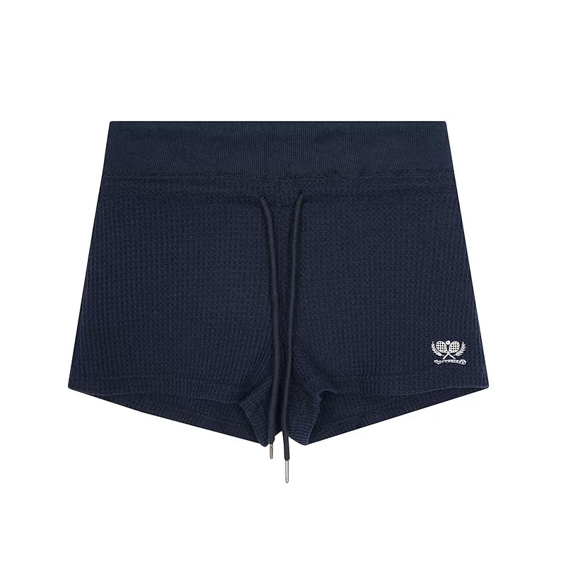 23091:380738427,6182335743208,23091:380738427,6182335743209,6182335743208,6182335743209, Waffle Knit Hoodie and Shorts Set