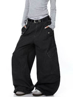 Distressed Wide Leg Multi Pocket Cargo Pants 2