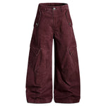 6010710009177,6010710009178,6010710009179,6010710009180,6010710009181, Distressed Wide Leg Multi Pocket Cargo Pants