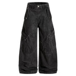 6010710009172,6010710009173,6010710009174,6010710009175,6010710009176, Distressed Wide Leg Multi Pocket Cargo Pants