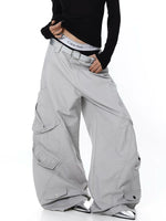 Heavy-Duty Wide-Leg Multi-Pocket Cargo Pants 2