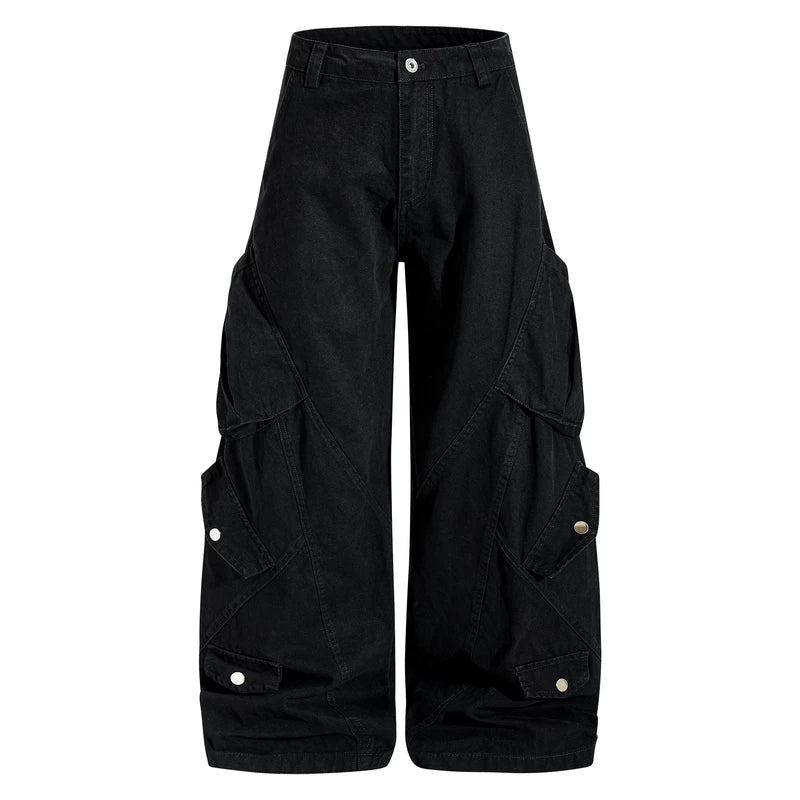 6175784939666,6175784939667,6175784939668,6175784939669,6175784939670, Heavy-Duty Wide-Leg Multi-Pocket Cargo Pants