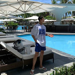 BLUE Graphic Short-sleeved T-shirt