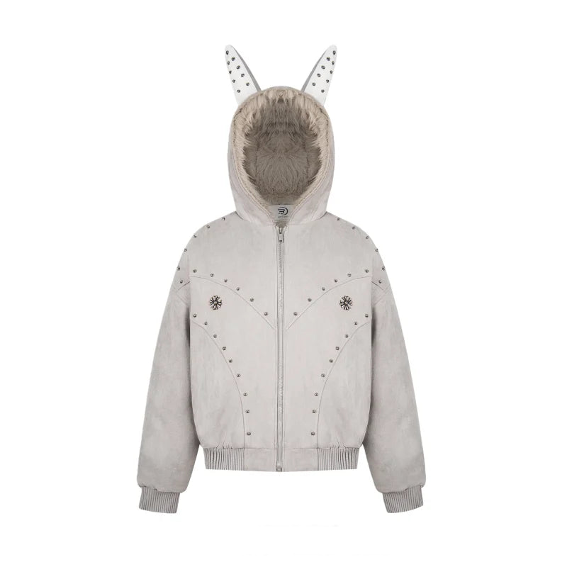 ,1627207:28334,6120150699838,1627207:28334,6120150699839,1627207:28334,6120150699837,6120150699838,6120150699839,6120150699837, Studded Hooded Faux Fur Lined Jacket