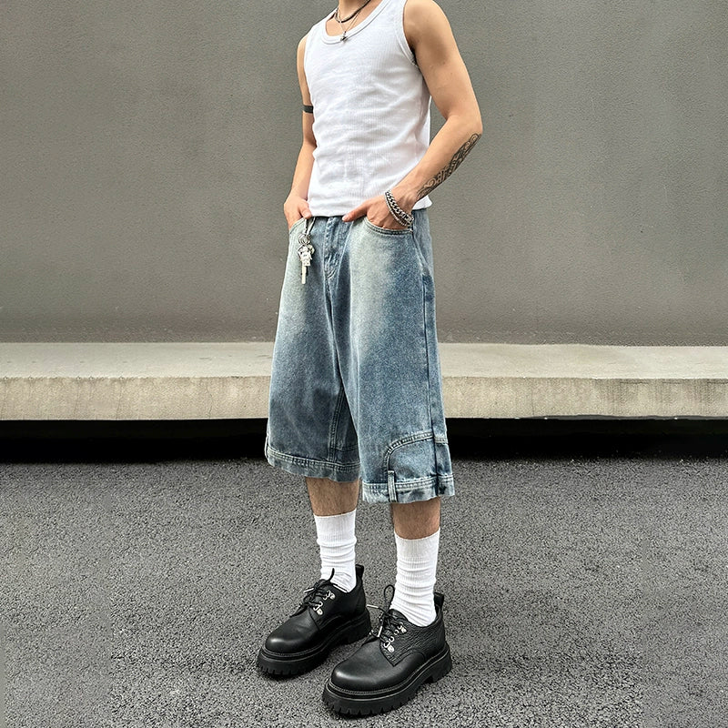 Backwards Fit Denim Shorts