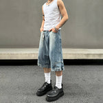 Backwards Fit Denim Shorts