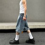 Backwards Fit Denim Shorts