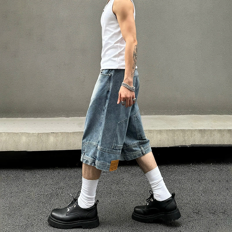 Backwards Fit Denim Shorts