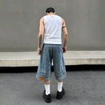 Backwards Fit Denim Shorts