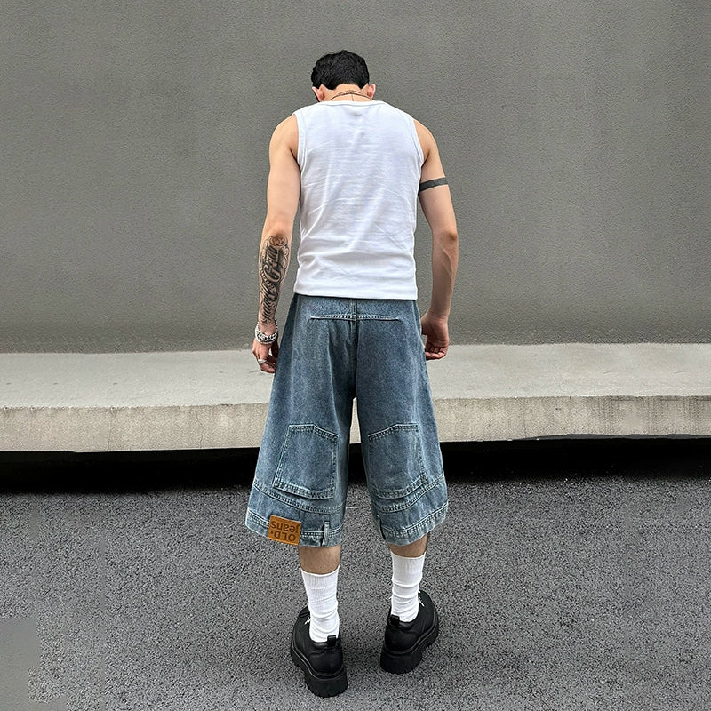 Backwards Fit Denim Shorts