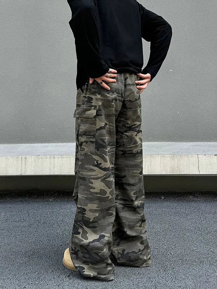 バギー迷彩カーゴパンツ - 軍用グリーン / XS バギー迷彩カーゴパンツ - 軍用グリーン / XS