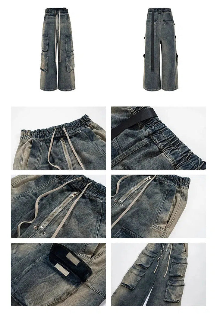 Baggy Cargo Denim Pants