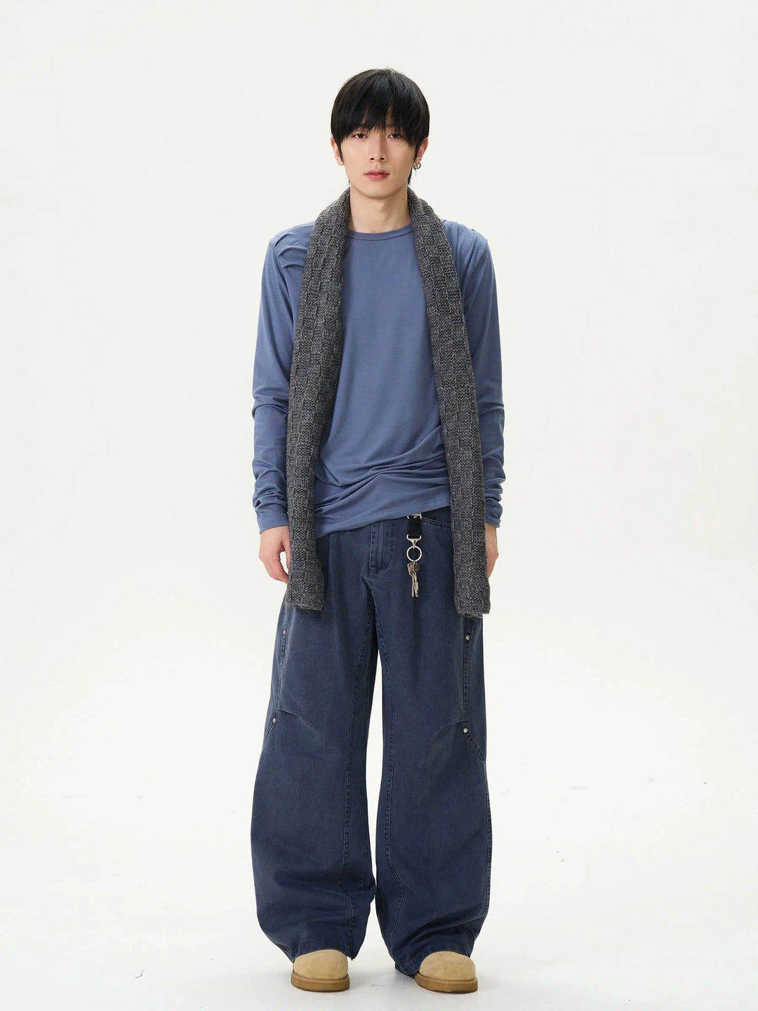 Washed Vintage Straight-leg Jeans