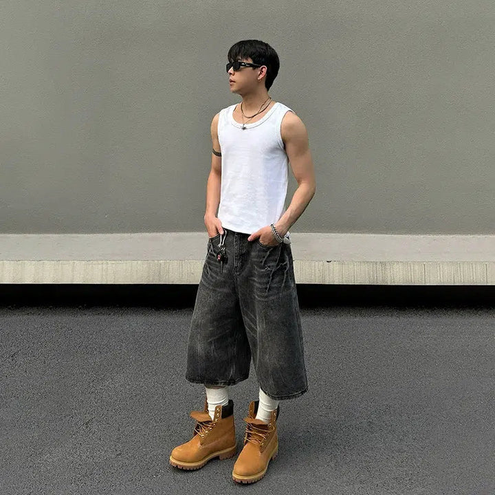 Baggy Denim Shorts