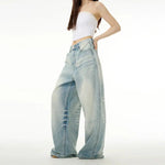 Baggy Light Blue Straight-leg Jeans