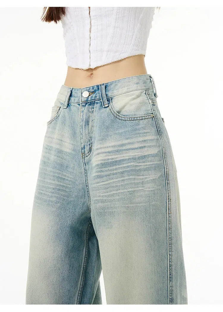 Baggy Light Blue Straight-leg Jeans