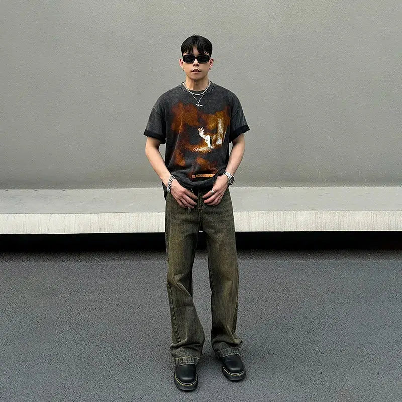 Bamboo Washed Distressed Jeans