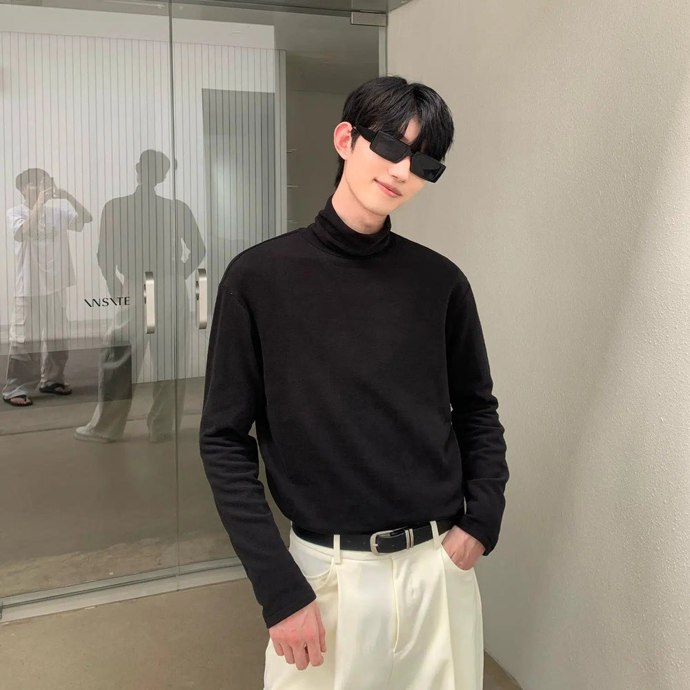 Basic Half Turtleneck Bottoming Shirt