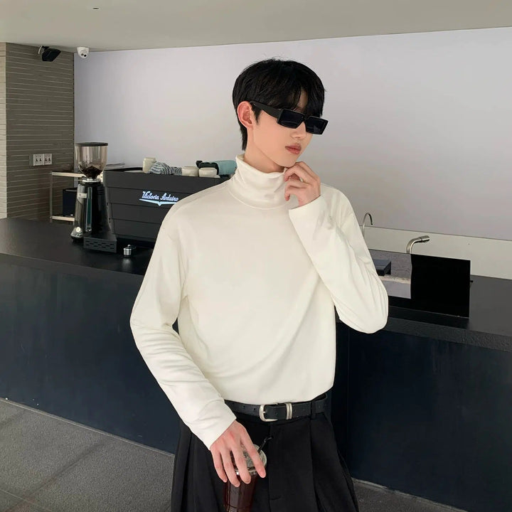 Basic Half Turtleneck Bottoming Shirt
