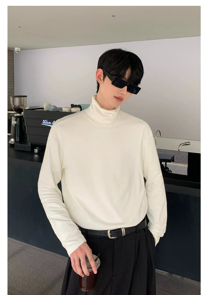 Basic Half Turtleneck Bottoming Shirt